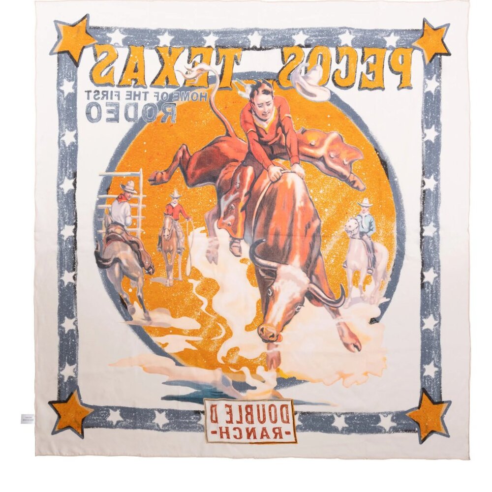 NWT Double D Ranch First Rodeo Silk Scarf - Picture 3 of 4
